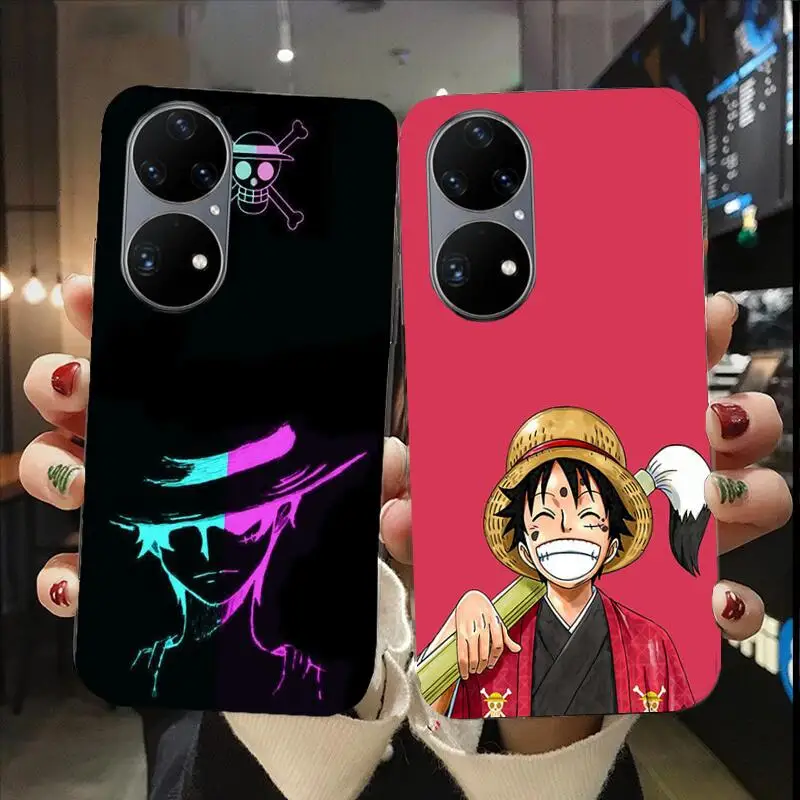 

One Piece Luffy comic Phone case for Huawei P40 Pro lite 5g P30 P Smart Z 2019 P10 P20 P50 phone case cover Black