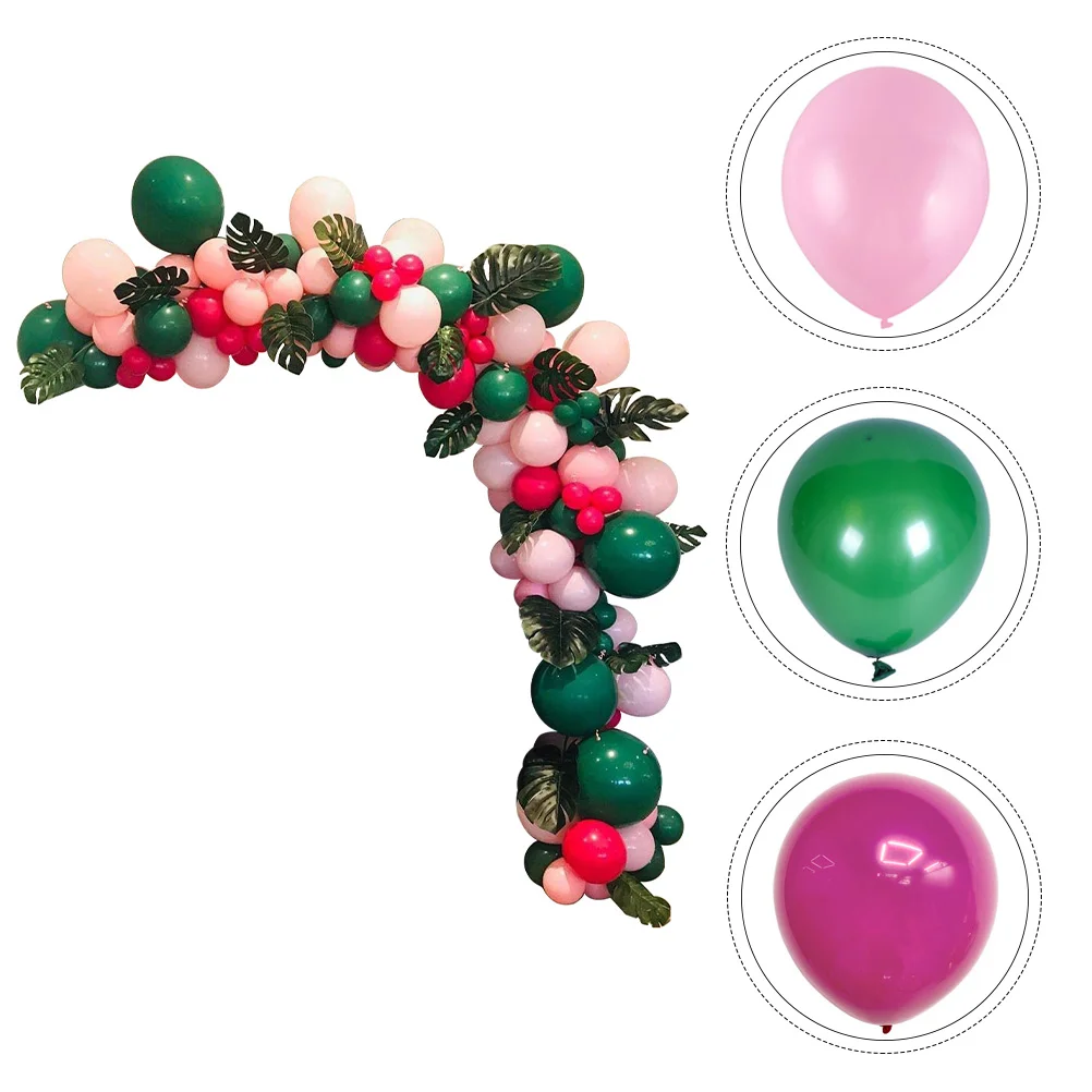 

Balloons Balloon Garland Latex Arch Tropical Decorative Christmas Jungle Party Leaves Kit Set Theme Background Birthdaypalm