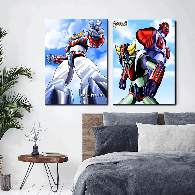 

Canvas Art HD Anime UFO Robot Grendizer Poster Painting For Living Room Wall Picture Print Bedroom Mural Modular Home Decoration