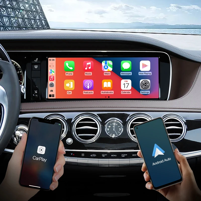 Фото STWEI 8-ядерный Android14 беспроводной Carplay авто видеоплеер мультимедийный экран для Mercedes Benz серии S W222 NTG5.0 GPS NAVI №3