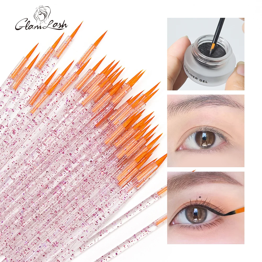 

GLAMLASH 50Pcs Disposable Eyeliner Make Up Brush Eye Shadow Wand Cosmetic Brush Eyelash Extension Women Beauty Makeup Tools