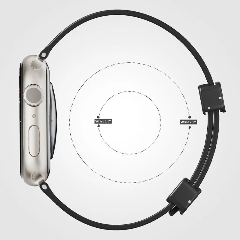 Metal Silicone Double Buckle Strap For Apple Watch Series 8 7 6 5 4 3 Ultra 49MM For correas apple watch se 44mm 40mm 41mm 45mm