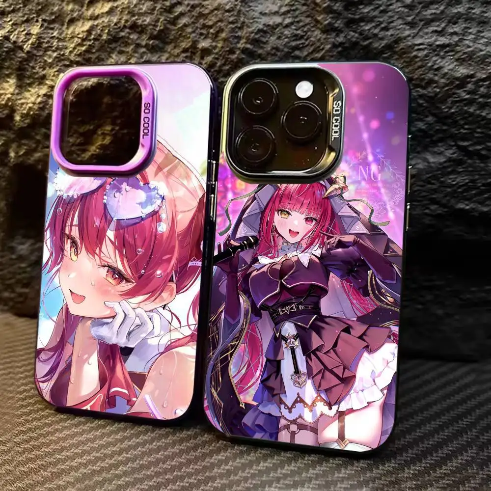 Фото Милый чехол H-Houshou M-Marine для iPhone 17 16 15 14 13 12 11 Pro Max Plus, матовый, серебристый, цвета конфет. №1