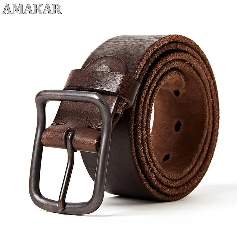 

Men 's Genuine Leather Belt Top Quality Designer Belts Men Luxury Strap Fashion Vintage Pin Buckle For Jeans Store Star Products