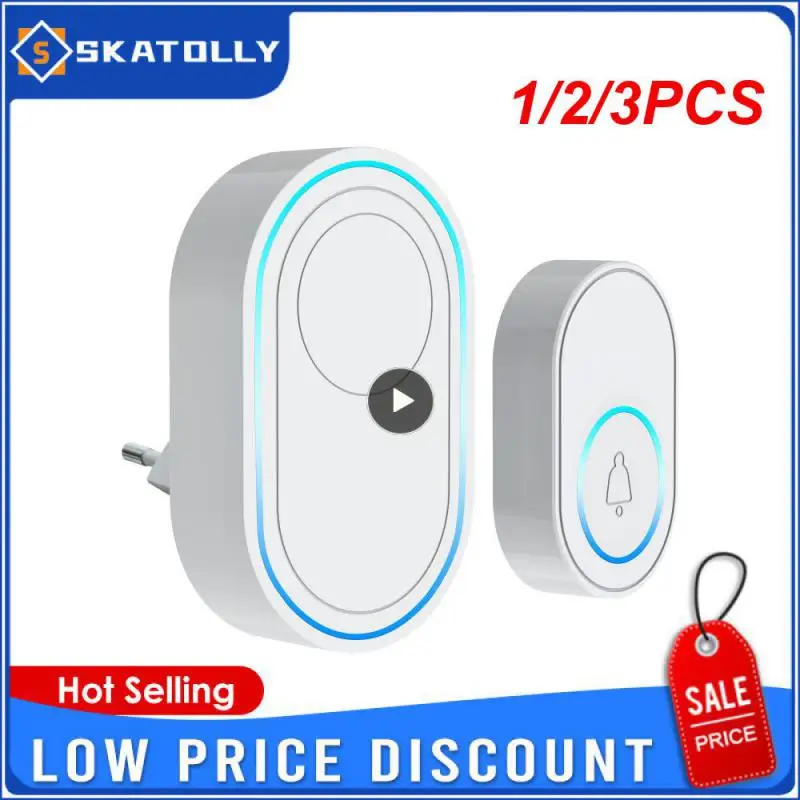 

1/2/3PCS Outdoor 433MHz Wireless IP65 Waterproof Doorbell LED Light Night Vision 38 Songs Welcome Smart Home Door Bell Security
