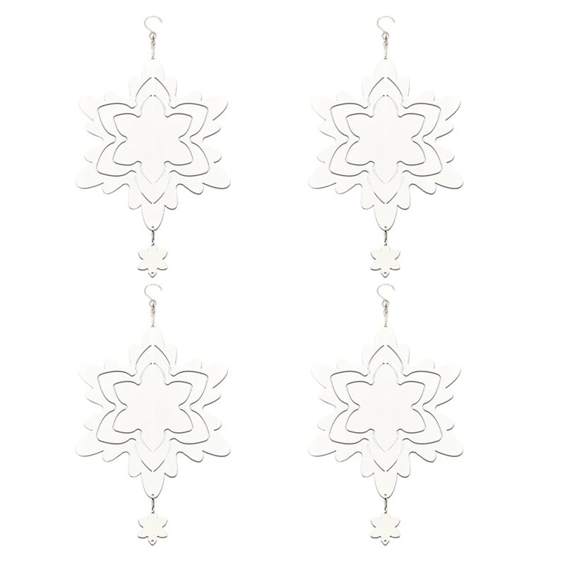 

4 Pack 10 Inch Sublimation Wind Spinner Blanks DIY Function Wind Spinner Double Sided Wind Powered Kinetic Sculptures