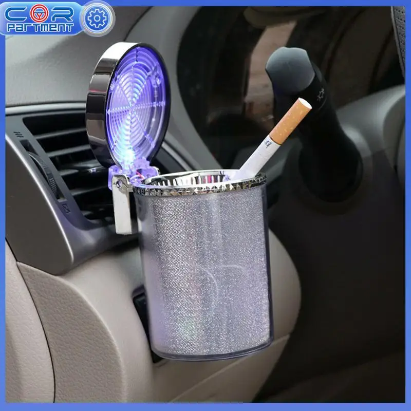 

Convenient To Install Auto Portable Ashtray Removable Design Car Ashtray Container Easy To Carry 116g Car Ashtray With Led Light