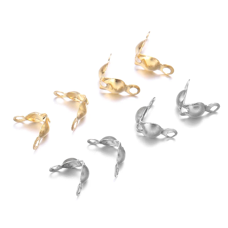 

50pcs/lot Stainless Steel End Clasp Beads Connector for DIY Jewelry Making Supplie Connector Clasp Accessories