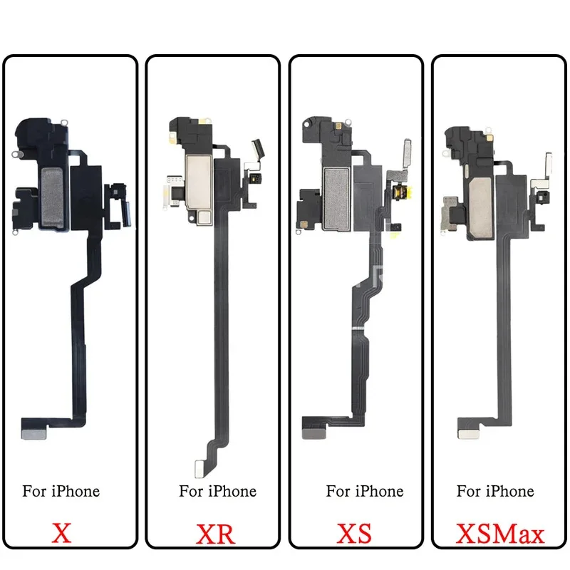 Фото Ушной динамик для iPhone X XR XS Max, наушники, гибкий кабель, запасные части для ремонта №1