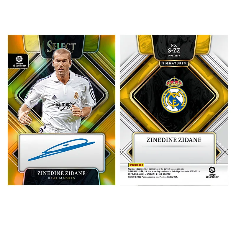 Фото Panini 2022-23 Select La Liga Карты футболиста Zidane Криштиану Роналду Коллекционные карты Вентилятор Рождественский подарок на день рождения №5