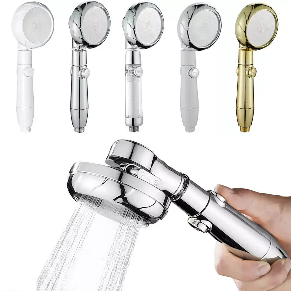 

NEW2023 Modes Bath Shower Head Adjustable Showerhead High Pressure Water Saving Bathroom Shower Sprayer