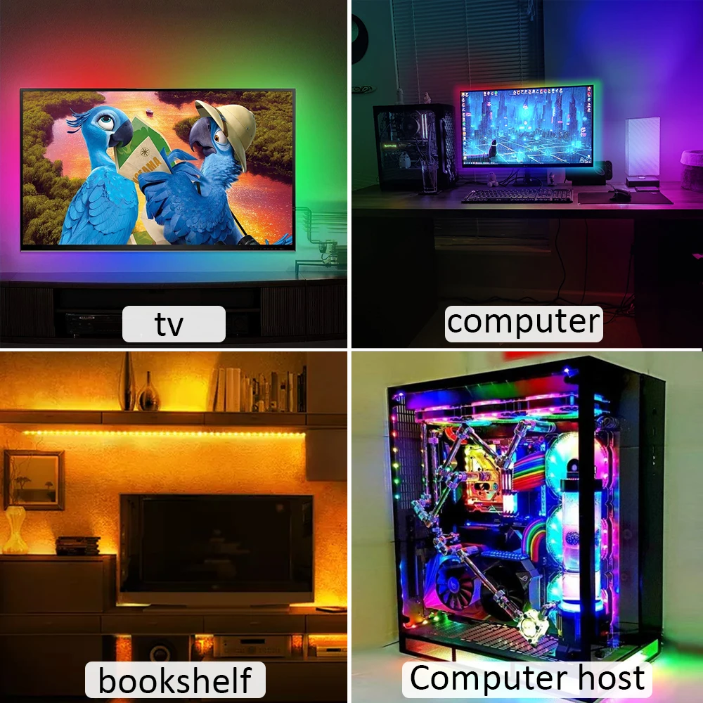 светодиодная лента USB Светодиодные ленты RGB 5050 SMD DC 5V Bluetooth Управление м 1 2 3 5 гибкая