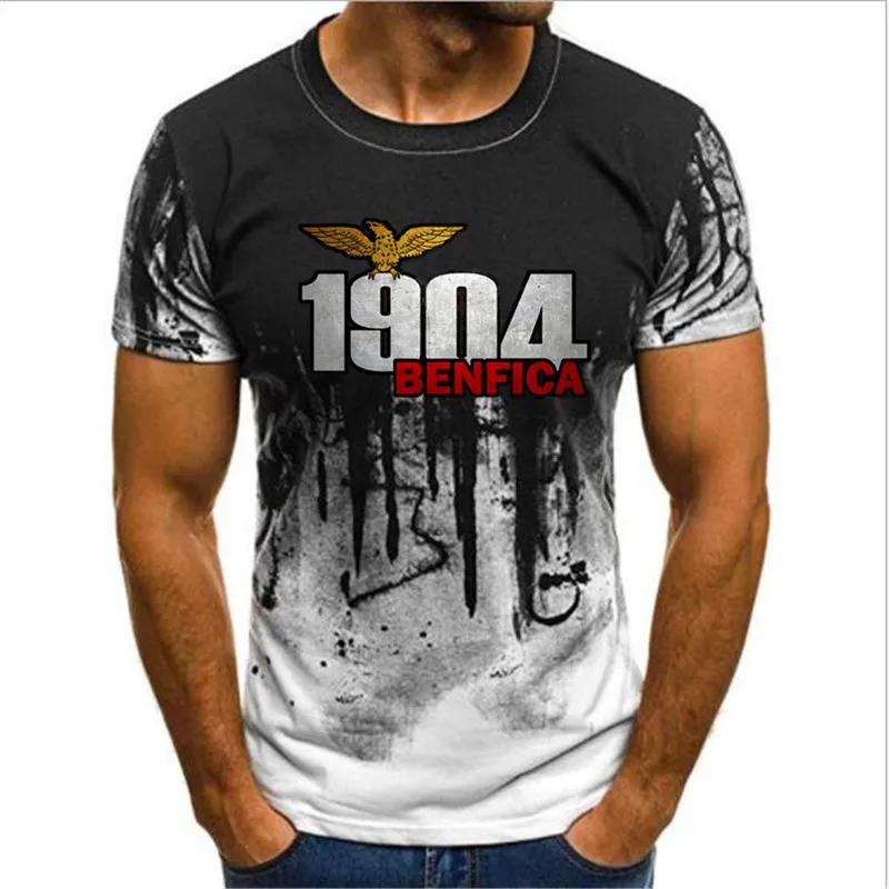 2022 Gradient   Man's Clothing unisex T-shirt BENFICA 1904 sports Printed  T shirt Street Style