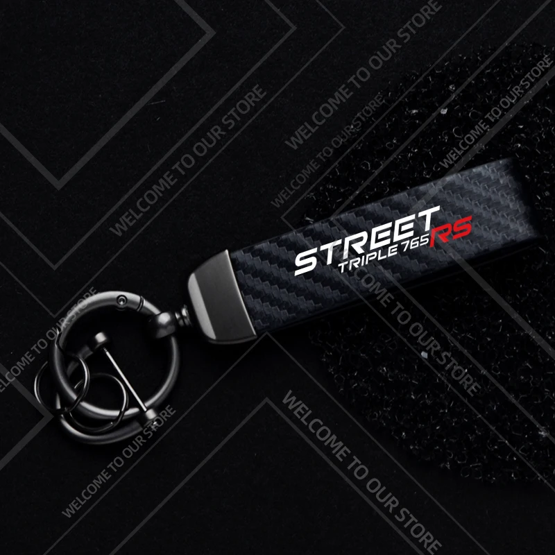 

1 шт. брелок для мотоцикла для Triumph Street Triple 765 765R 765RS логотип виджет украшения металлический кожаный брелок из углеродного волокна