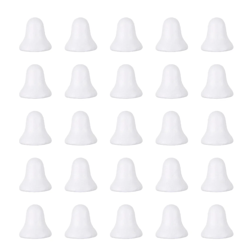 

40pcs Useful Durable White Foams Jingle Bell Christmas Hanging Ornament Foams Jingle Bell Model Jingle Bell Foams Mold