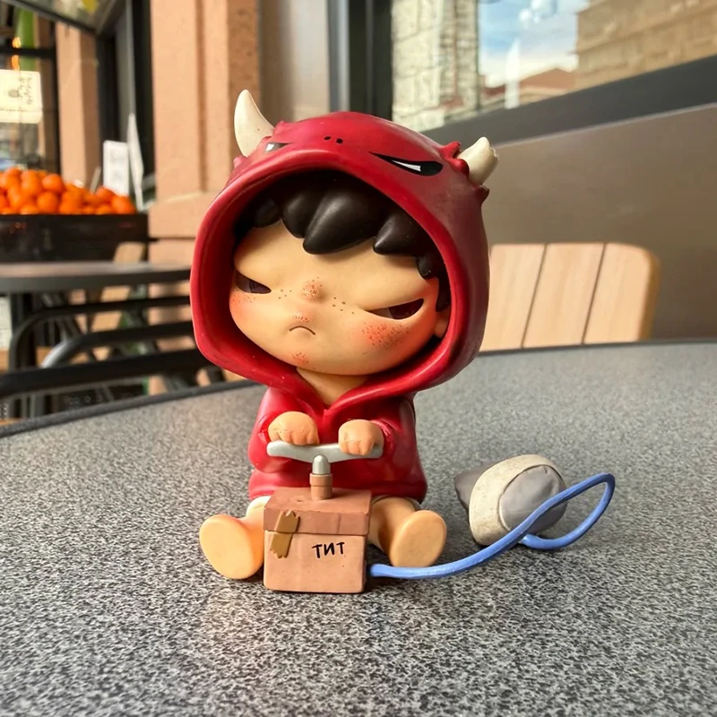 Фото Коллекционные фигурки Popmart Hirono Mime Series Blind Box, 4-е поколение, креативные модные настольные украшения, подарки, в наличии №3