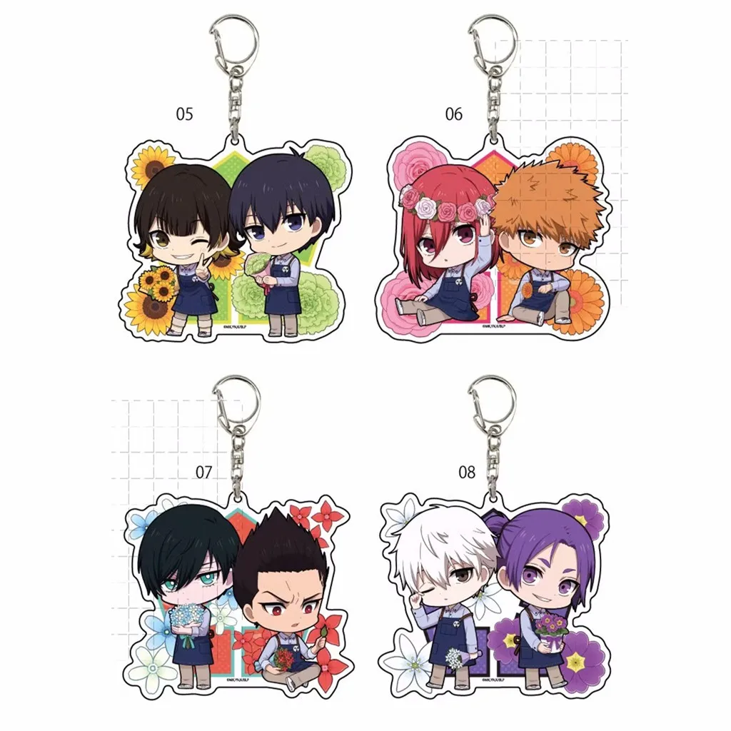 

BLUE LOCK Anime Acrylic Keychain Doll Bachira Meguru Isagi Yoichi Itoshi Rin Nagi Seishiro Keyring Pendant for Gift