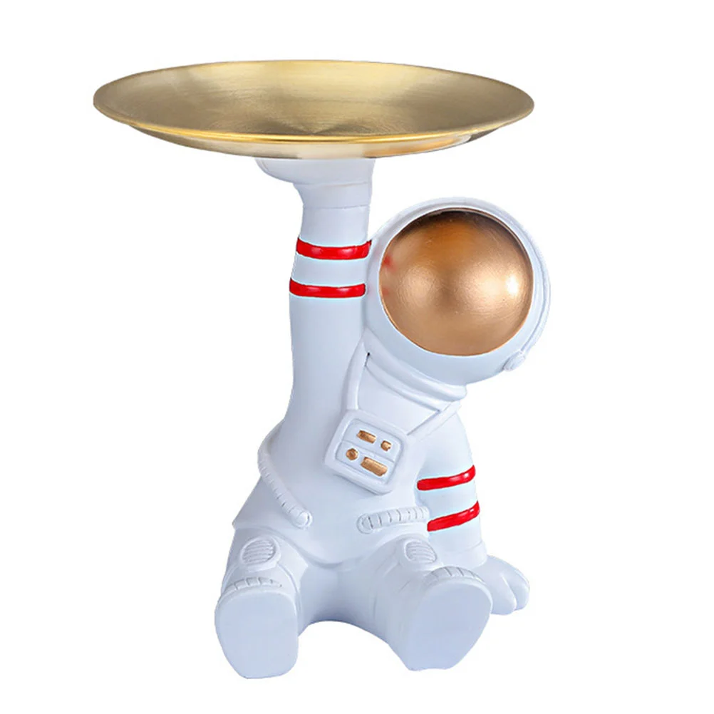 

Resin Spaceman Adornment Living Room Candy Tray Hallway Keys Organizer Desktop Decor