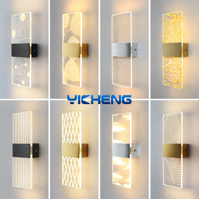 Acrylic Indoor Wall Lamp 6W LED Wall Light Bedroom Living Room Balcony Aisle Bedside Lights Modern Nordic Sconce Lamps AC85-265V
