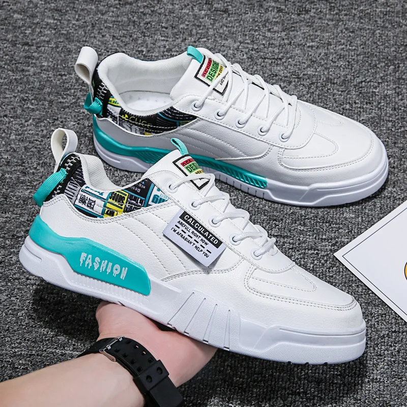 

Fashion and Comfortable Four Seasons Man Shoes 2022 Summer New Men's Casual Shoes Wear-resistant Mid-cut Color-blocking Shoes 44