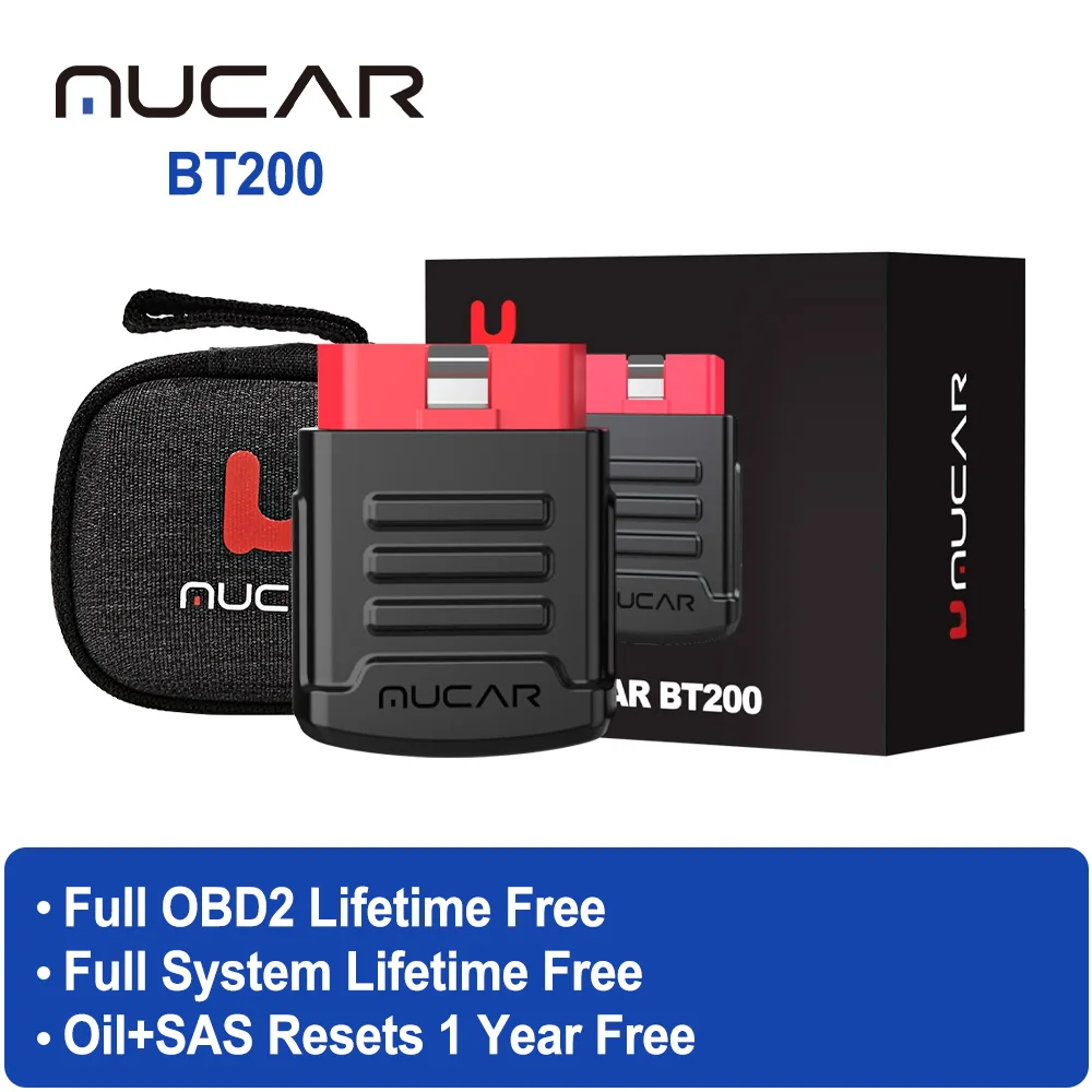 

MUCAR BT200/BT200 PRO Автомобильные диагностические инструменты OBD2 Сканер Bluetooth Wi-Fi для всех автомобилей Авто Obd 2 Тестер 15 сбросов диагностики