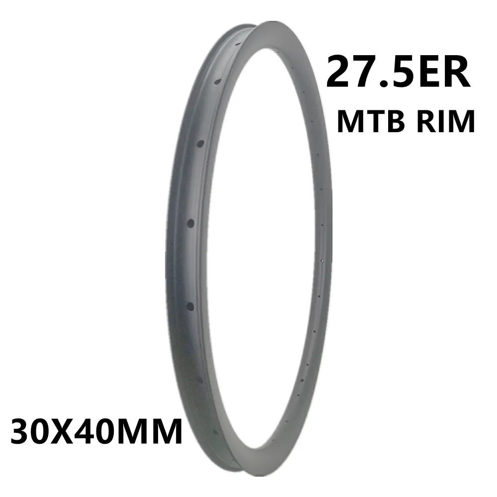 

Best Price 27.5er 30x40mm AM MTB Bike Rim Tubeless Asymmetric 650B Bicycle Carbon MTB Rim 30mm Depth 40mm Wide
