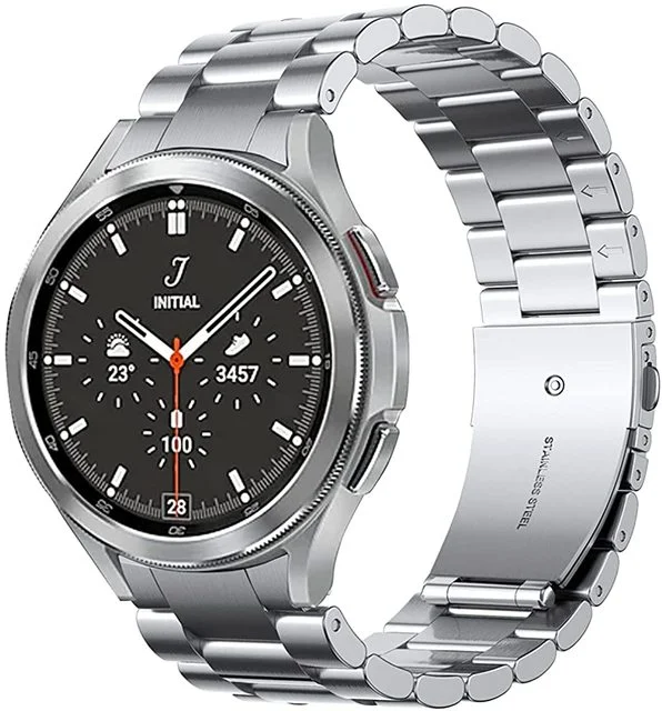 

Ремешок из нержавеющей стали для Samsung Galaxy Watch 4 Classic, металлический браслет с изогнутым концом без зазоров 46 мм 42 мм 44 мм 40 мм