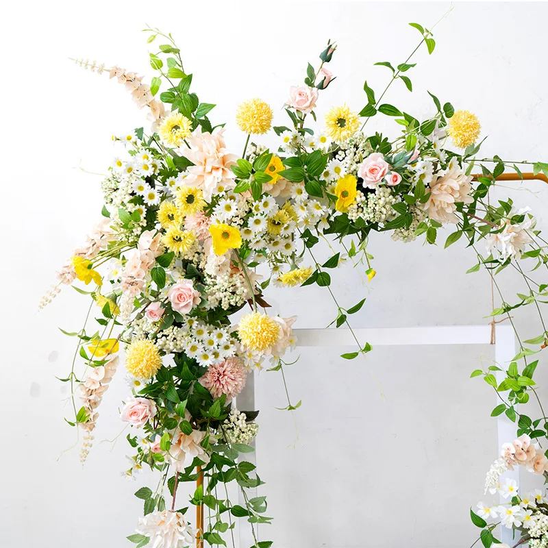 Букет из Искусственных Желтых Цветов в пасторальном стиле украшение для свадьбы