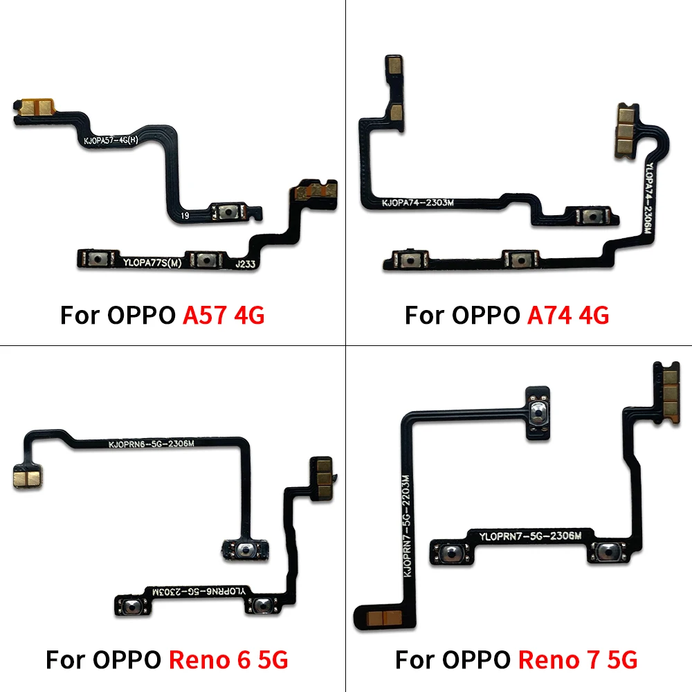 Фото 50 шт., кнопка включения/выключения громкости, гибкая для OPPO A16 A54 A52 A53 A55 5G A57 4G A74 A93 A95 5G Realme 9i Reno 5 6 7 Pro 8 5G №2