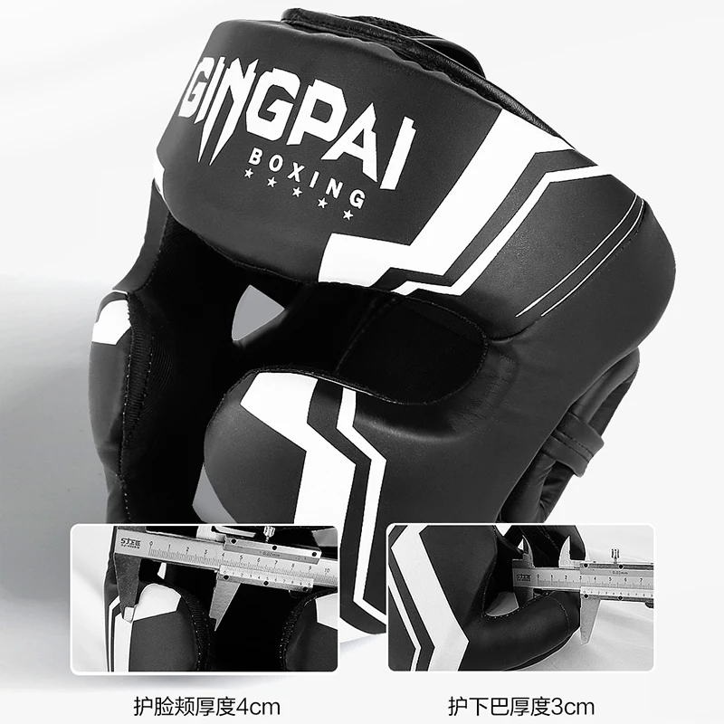 Фото Защитный шлем MMA для бокса, Аксессуары для обучения детей и взрослых, полноразмерные шлемы для Муай Тай, кикбоксинга №4