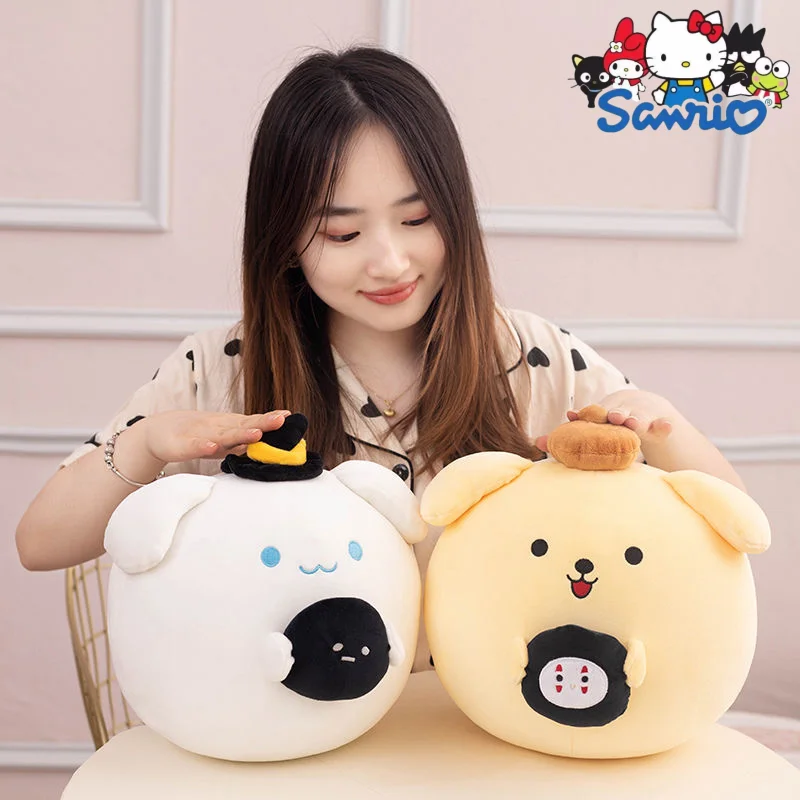 

Плюшевая игрушка Sanrio Kuromi My Melody, мяч, плюшевая подушка, подушка для спины, диванная плюшевая игрушка, подарок на день рождения