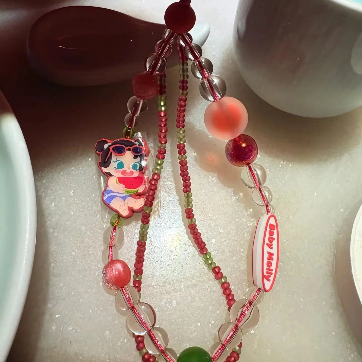 Фото POPMART Baby Molly Fruit Adds Fragrance Series Blind Box: Милая подвеска для телефона, загадочная кукла-игрушка, подарок №1