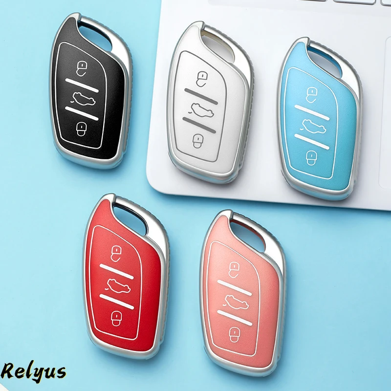 

Fashion TPU Car Smart Key Case Cover Protector for Roewe RX5 i6 i5 RX3 RX8 ERX5 for MG ZS MG6 EV EZS HS EHS 3 Buttons Keyless