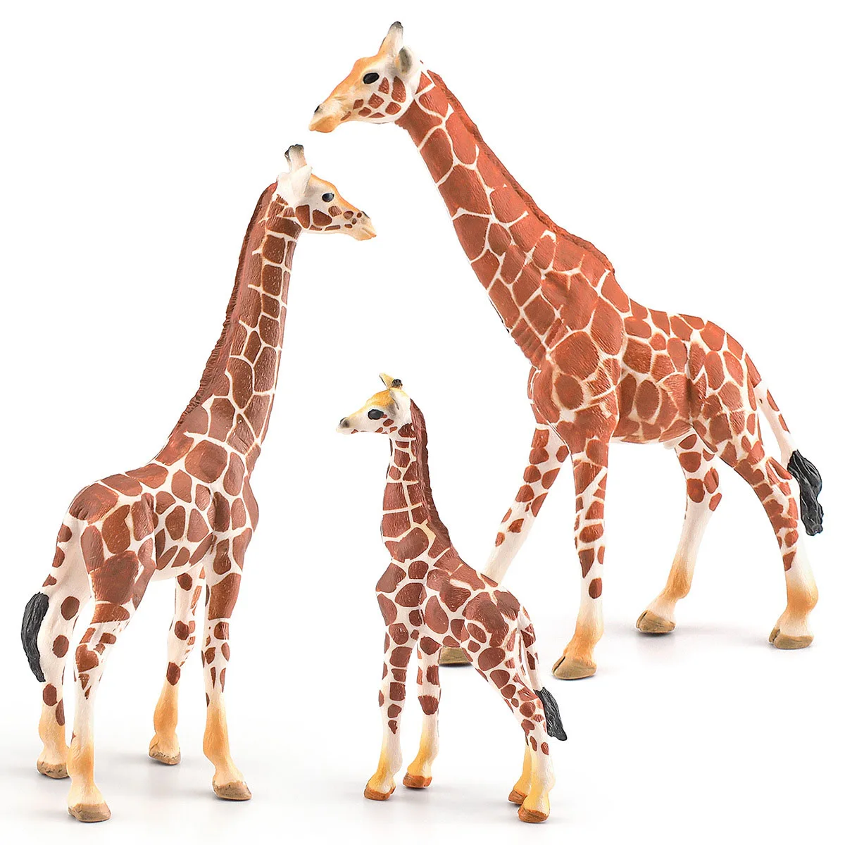 

3 шт. Жираф семья Фигурка Набор Моделирование Дикие статуэтки животных модель обучающая игрушка Коллекция домашний декор