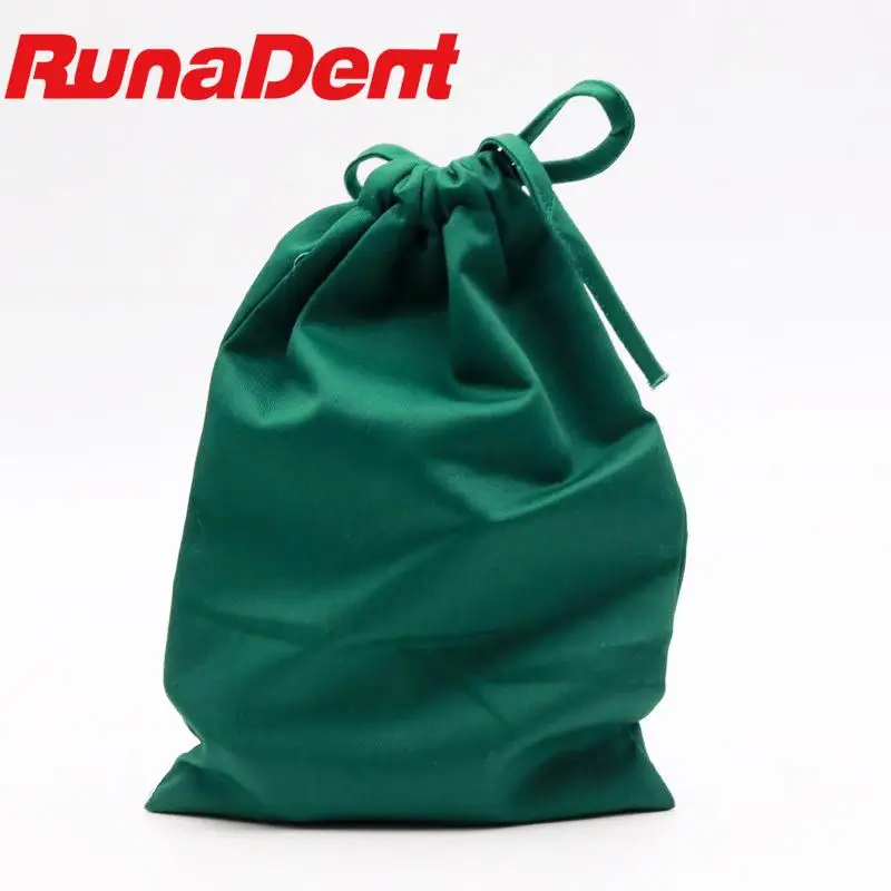 

Oral Dental Instruments Surgical Bag Cotton Ball Cloth Pocket Cloth Bag Pocket with Drawstring Mouth Dark Green