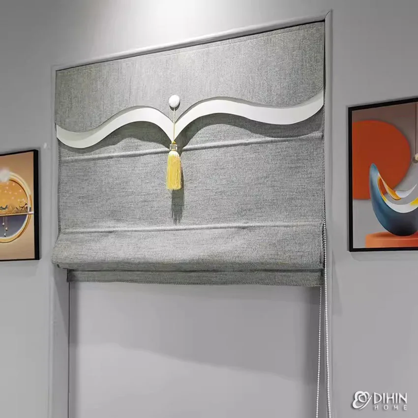 Современные римские шторы серого цвета на заказ фотофильтр/светонепроницаемые