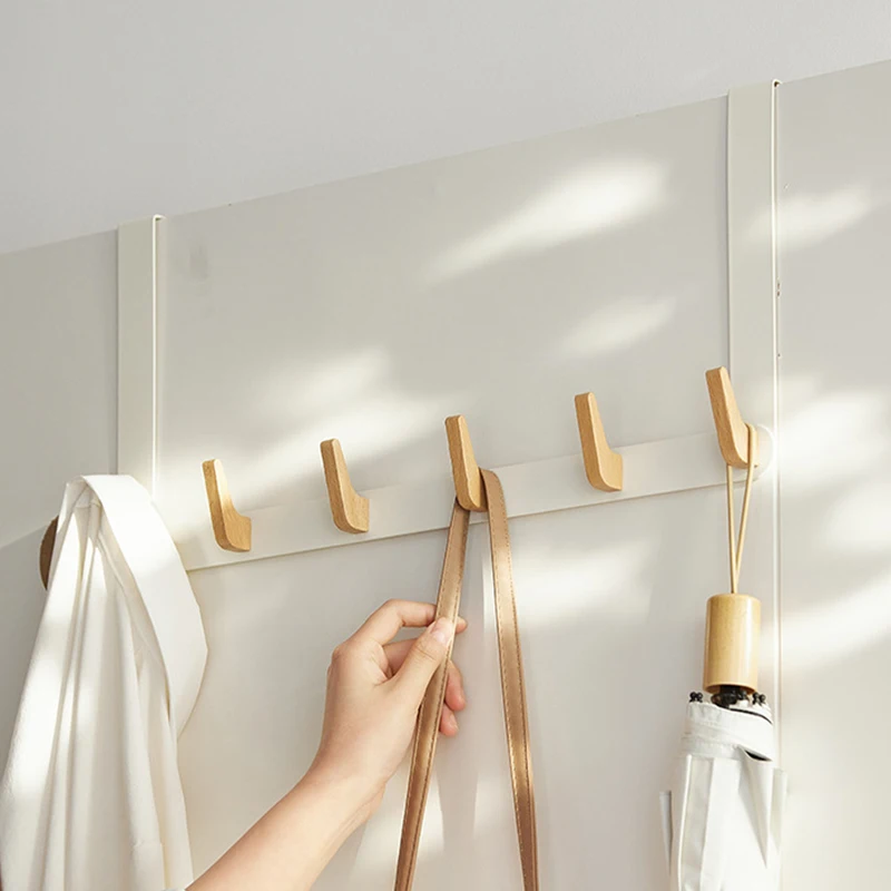 Hanger Door Back Wall Mounted Hooks Kitchen Bathroom Organiz