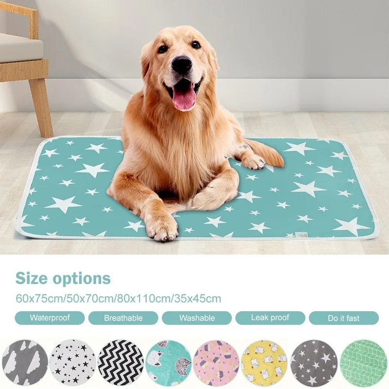 

Pet Dog Cat Diaper Reusable Pet Washable Changing Pad Urinal Pad Puppy Changing Pad Dog Training Cushion Seat Cover Pet Supplies