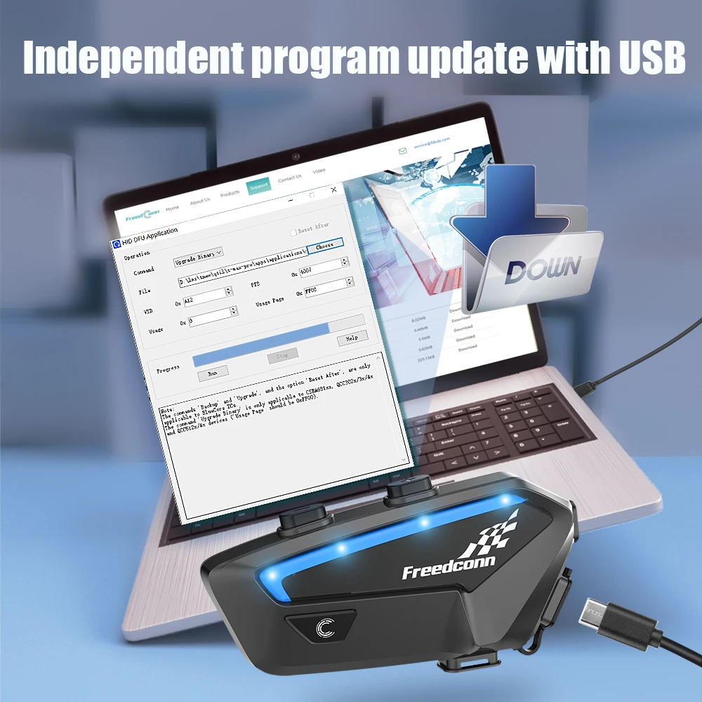Гарнитура для мотоциклетного шлема Freedconn FX Bluetooth-гарнитура нанимания на