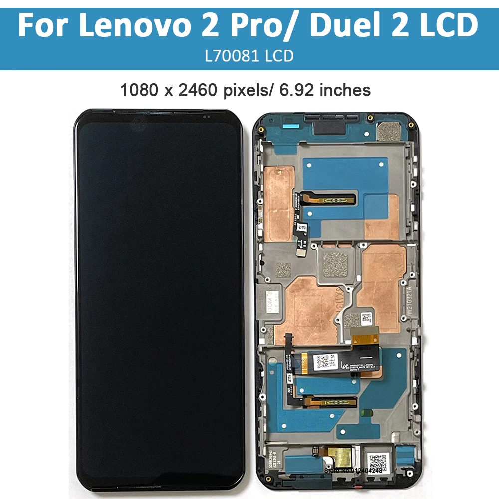 6 92-дюймовый оригинальный AMOLED для Lenovo Legion 2 Pro L70081 ЖК-дисплей 2Pro/Dava дигитайзер