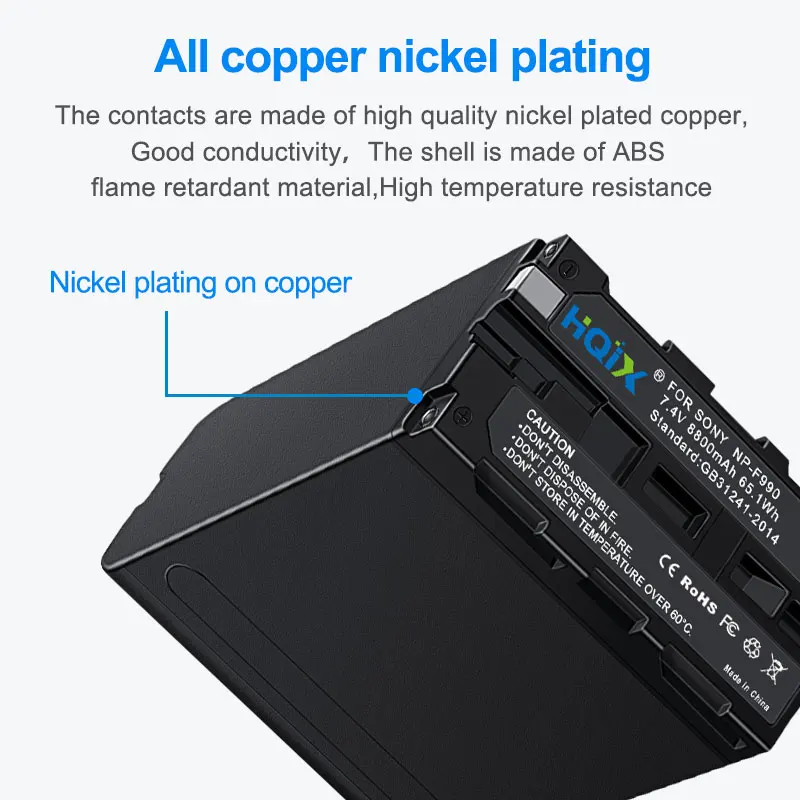 Зарядное устройство HQIX для Sony DSR-PD198P FS700 NEX-EA50CH AX2000E HDR-FX1000E Z1C HVR-HD1000C NX3 NX5R