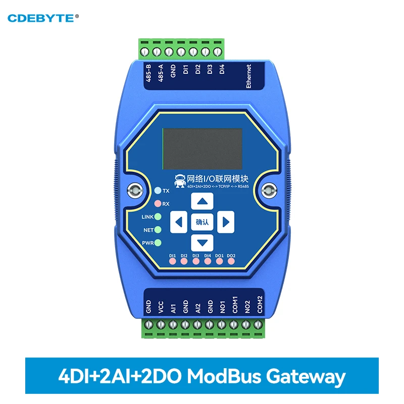 

Multi-Channel Analog and Digital Acquisition Control CDEBYTE ME31-AAAX4220 4DI+2AI+2DO RJ45 RS485 Modbus TCP/IP to RTU