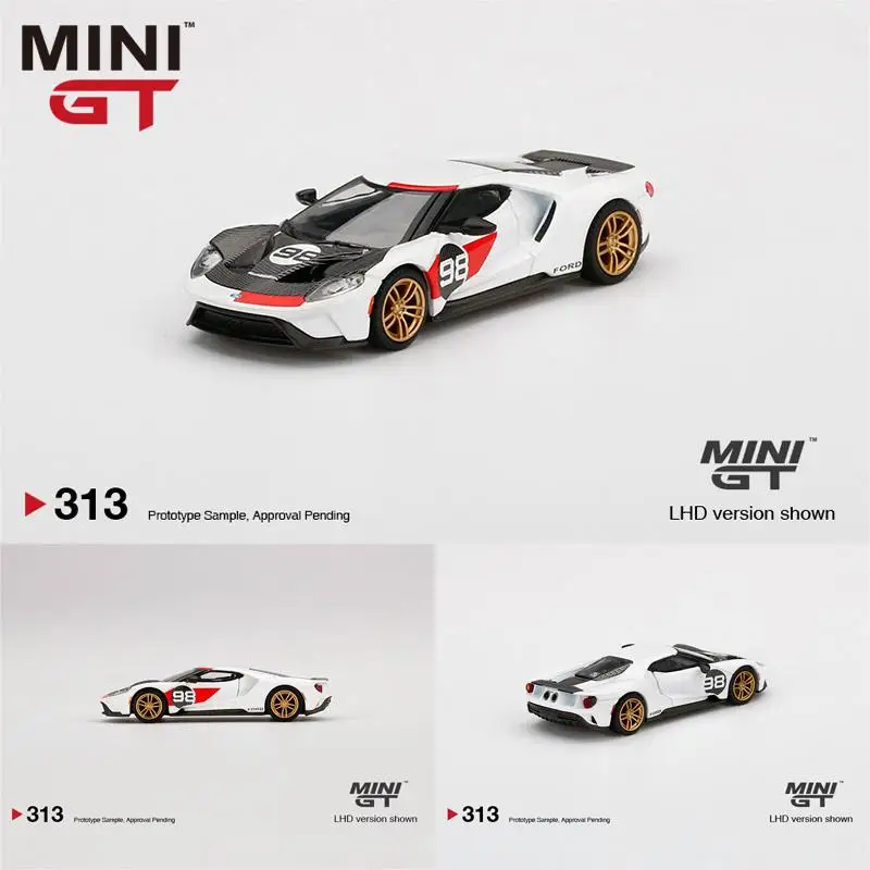 МОДЕЛИ TSM MINIGT # 313 1:64 Ford GT No 98 2021 Модель автомобиля Ken Miles Heritage из литого под