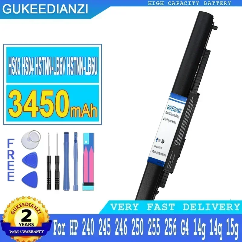 Аккумуляторы для мобильных телефонов 3450 мАч HP 14g 14q 15g 15q 15T 15Z 240 245 246 250 255 HSTNN-LB6V 807957