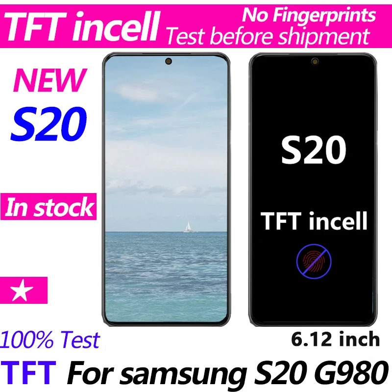 Фронтальный TFT-дисплей Crazy Cow для Samsung S20 G980 запасная часть дигитайзера сенсорного