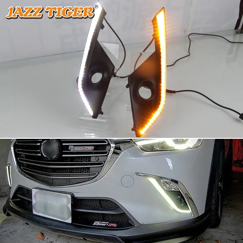 JAZZ TIGER 2 шт. желтый сигнал поворота функция водонепроницаемый автомобиль DRL