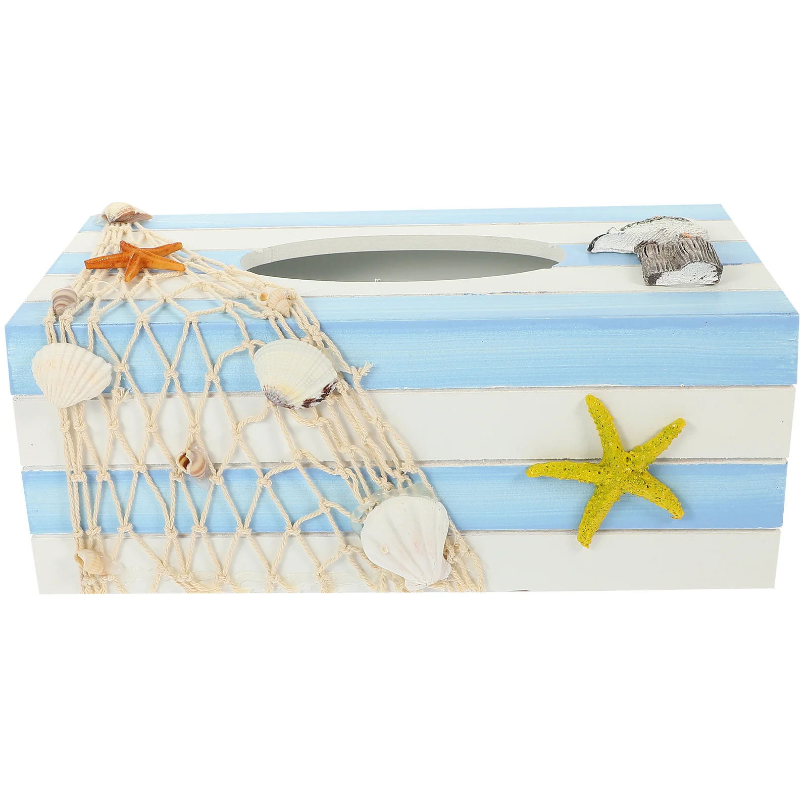 

Tissue Box Holder Paper Cover Napkin Dispenser Facial Case Towel Nautical Bathroom Wooden Farmhouse Container Toilet Wood