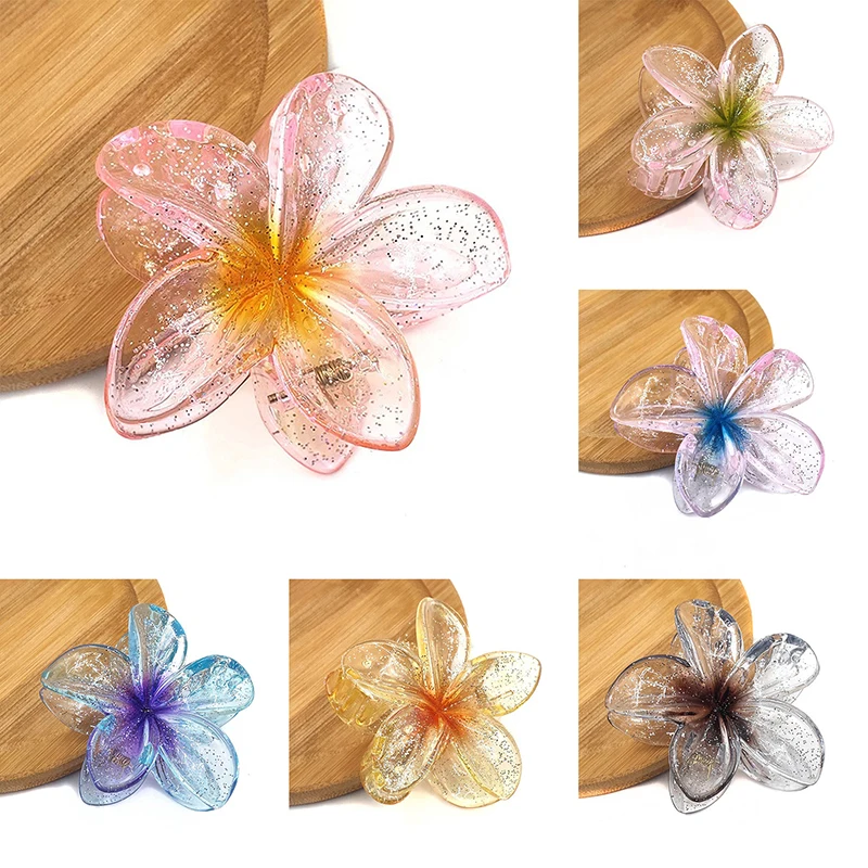 

Hot Candy Color Scratch Clip Transparent Colorful Hair Clips Back Of Head Scratch Hair Plate Hair Clips