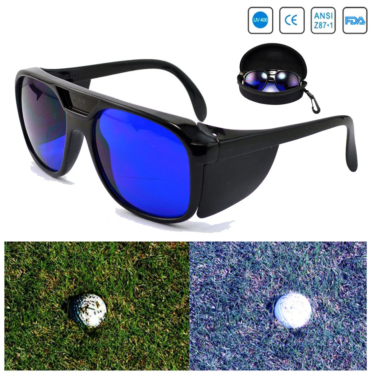 Golf Caddy Goggles Detective Glasses Anti-Red UV Golf Ball Picking Glasses