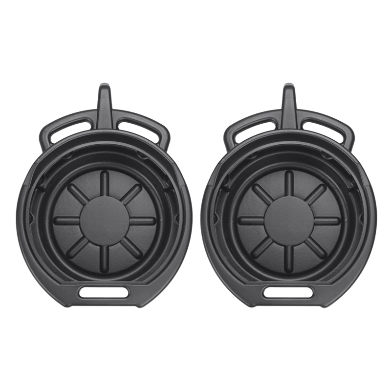 

2X 7.5L Plastic Oil Drain Pan Wast Engine Oil Collector Tank Gearbox Oil Trip Tray